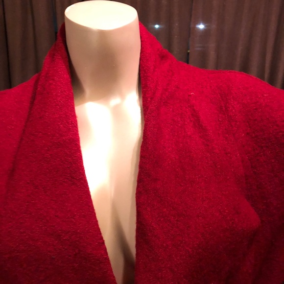 B.B. Dakota Red Flyaway  Sweater Jacket Sz 1X - Picture 5 of 7